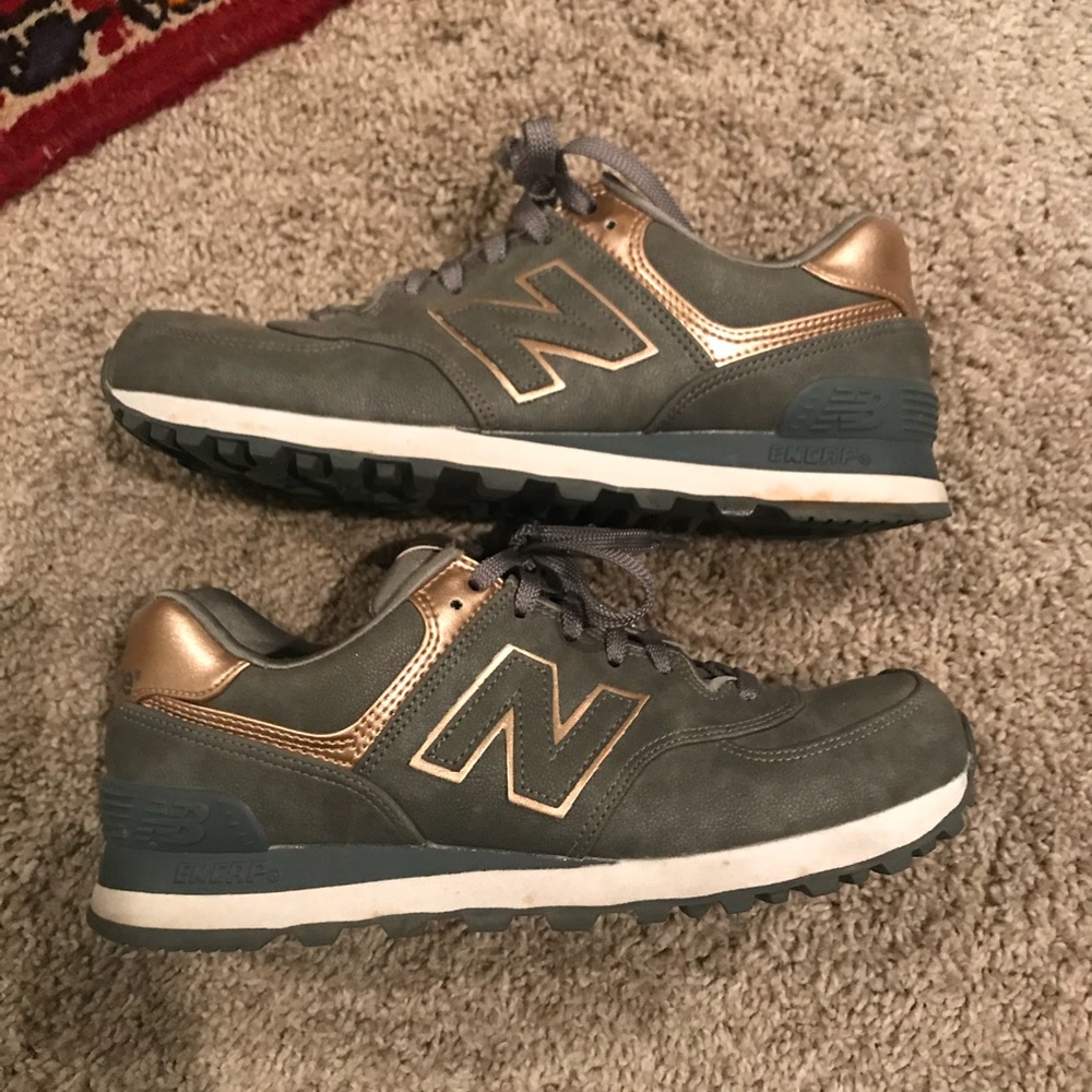 New Balance 574 leather sneakers